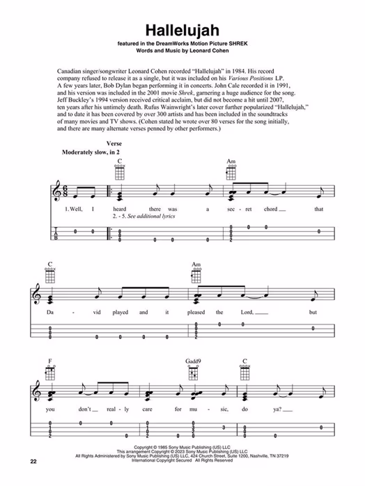 MS Movie Songs For Solo Fingerstyle Ukulele - Noty pro ukulele