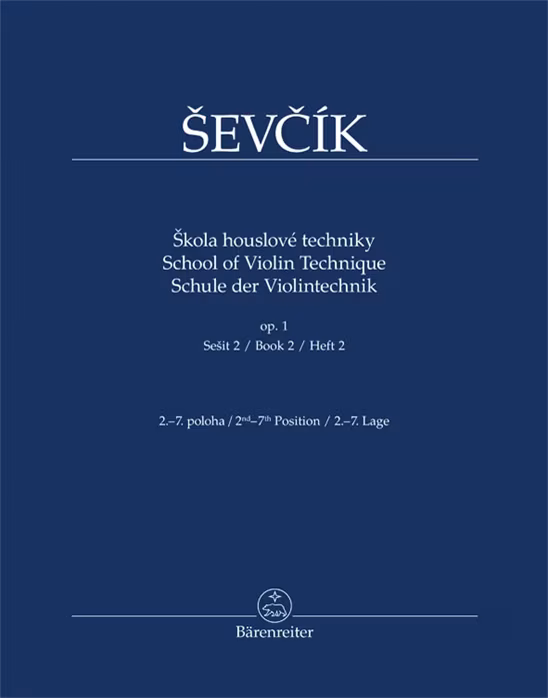 KN Otakar Ševčík - Škola houslové techniky op. 1 sešit 2, 2.-7. poloha - Škola hry na housle