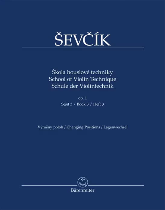 KN Otakar Ševčík - Škola houslové techniky op. 1, sešit 3, výměny poloh - Škola hry na housle