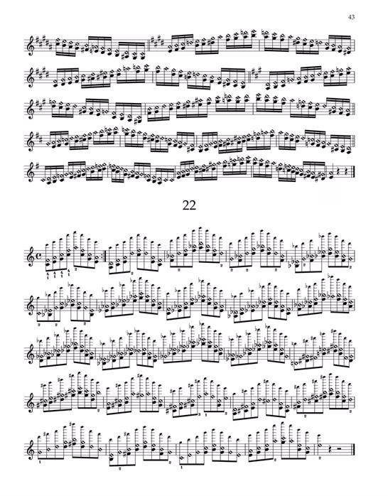 KN Otakar Ševčík - Škola houslové techniky op. 1, sešit 4, Cvičení dvojhmatová a flažoletová - Škola hry na housle