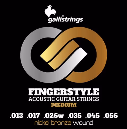 Galli GFS1256 Fingerstyle Nickel Bronze Medium Light - Kovové struny pro akustickou kytaru