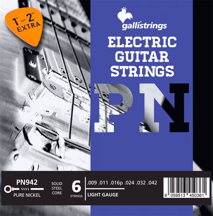 Galli PN942 Groove Pure Nickel Light - Struny pro elektrickou kytaru