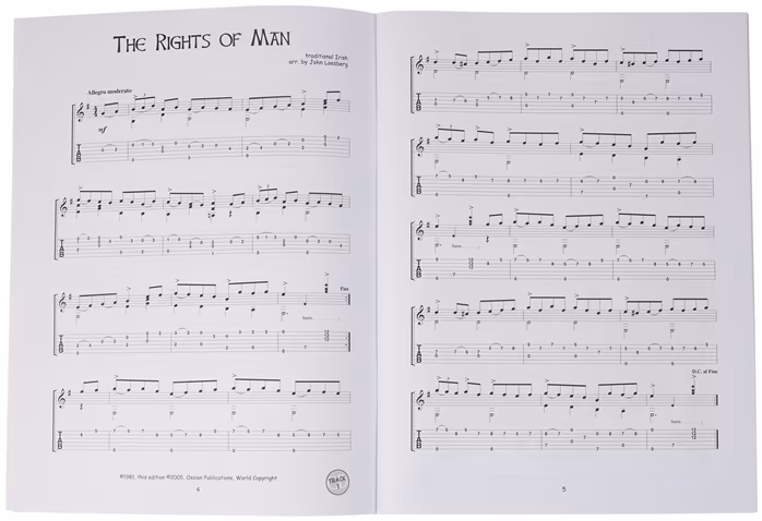 MS Irish Music For Guitar - Zpěvník
