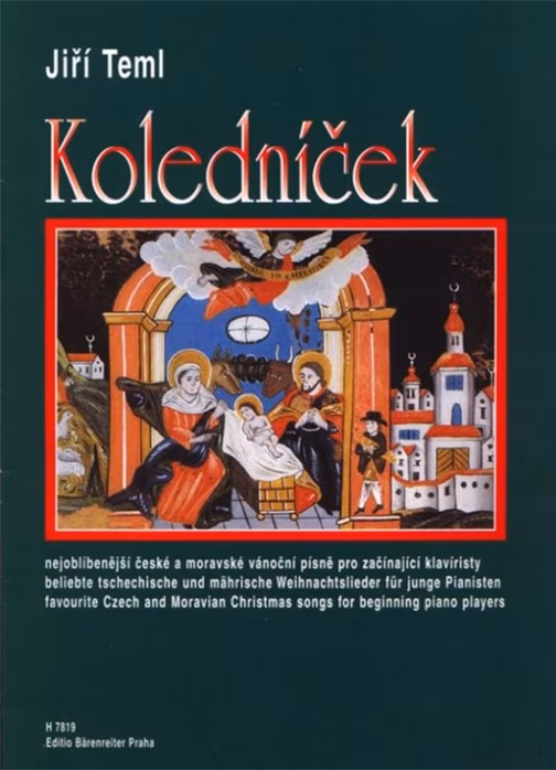KN Teml Jiří: Koledníček - nejoblíbenější české a moravské vánoční písně pro začínající klavíristy - Škola hry na klavír