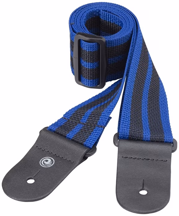 D'Addario Guitar Strap Black & Blue - Kytarový popruh