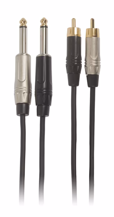 Bespeco ROCKIT Interlink Cable 2x RCA - 2x Jack Mono 3 m - Propojovací kabel