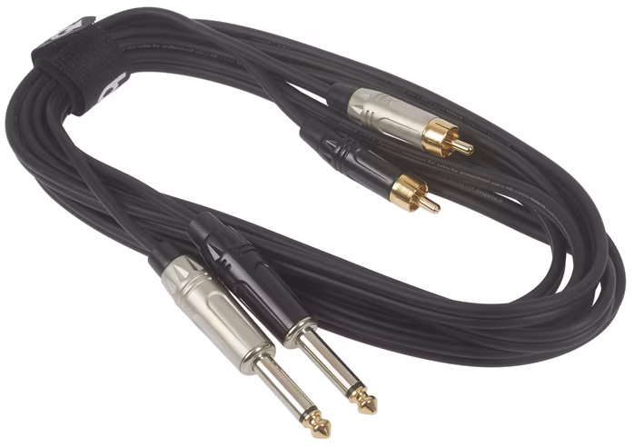 Bespeco ROCKIT Interlink Cable 2x RCA - 2x Jack Mono 3 m - Propojovací kabel