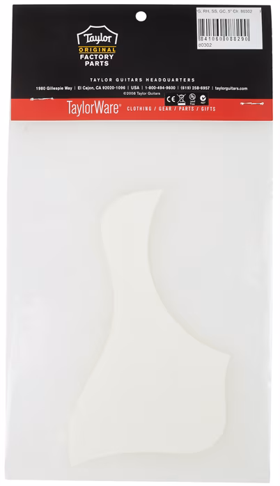 Taylor Pickguard GC, 5" Clear - Pickguard