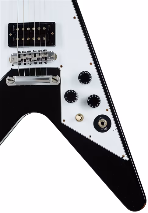 Gibson Custom 1979 Flying V Kirk Hammett Ebony Murphy Lab Replica Aged - Elektrická kytara