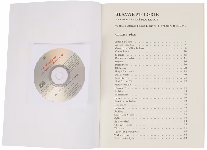 KN Slavné melodie v lehké úpravě pro klavír 3.díl - Noty pro klavír