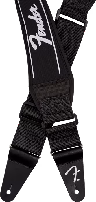 Fender Swell Neoprene Logo Strap Running Logo - Kytarový popruh