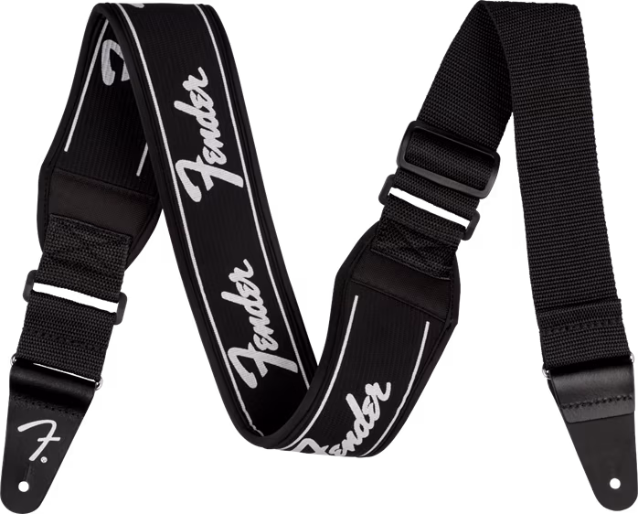 Fender Swell Neoprene Logo Strap Running Logo - Kytarový popruh