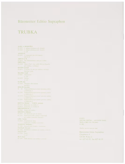 KN Škola hry na trubku, II.  - Škola hry na trubku