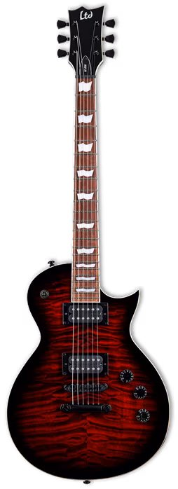 ESP LTD EC-256 QM See Thru Black Cherry SB - Elektrická kytara