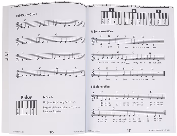 KN Kolářová Saša - Snadné písničky pro klavír - Škola hry na klavír