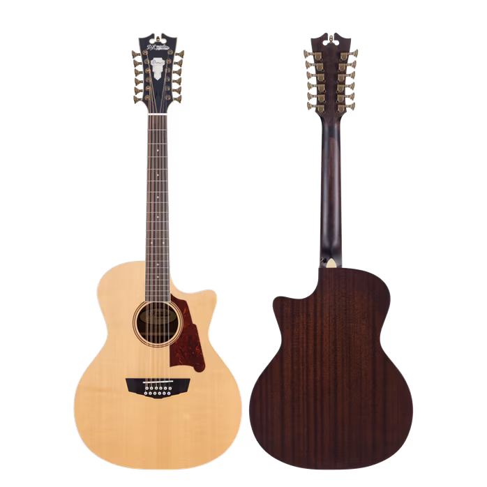 D'Angelico Premier Fulton Grand Auditorium 12-String CE Natural - Dvanáctistrunná elektroakustická kytara