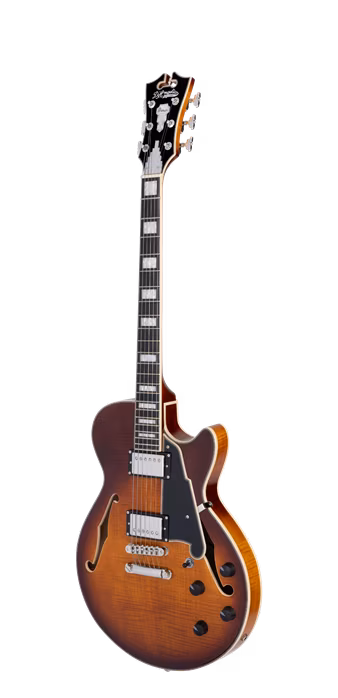 D'Angelico Premier SS Single Cutaway Stop-Bar Tailpie CE Dark ICEd Tea Burst - Semiakustická kytara