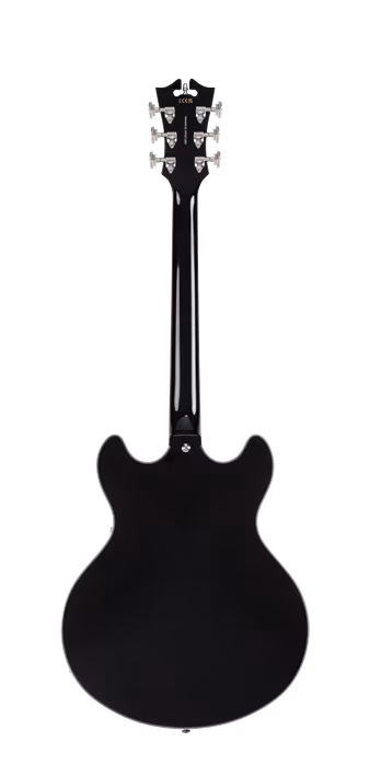 D'Angelico Premier DC Double Cutaway Stop-Bar Tailpie CE Black Flake - Semiakustická kytara