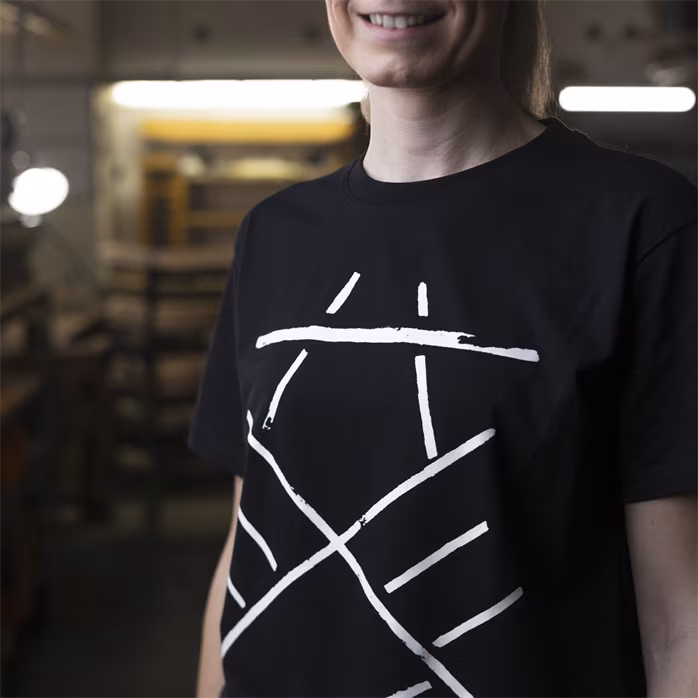 Furch Black T-shirt print bracing L - Tričko