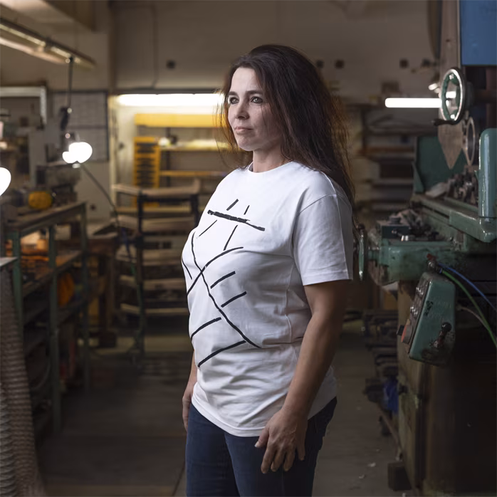 Furch White T-shirt print bracing XL - Tričko