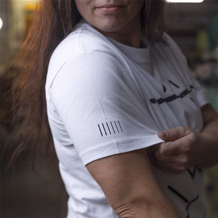Furch White T-shirt print bracing M - Tričko
