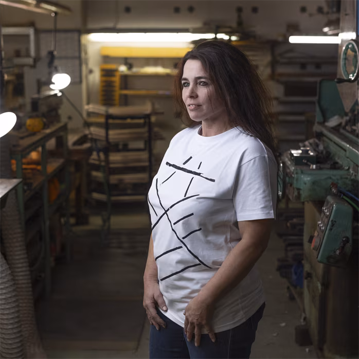 Furch White T-shirt print bracing S - Tričko