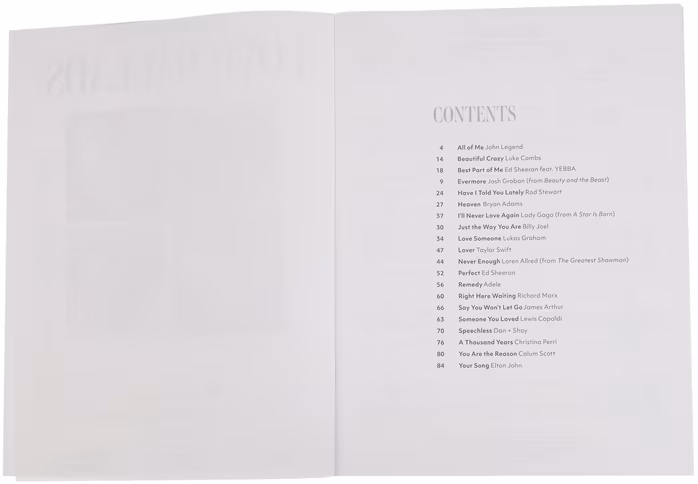 MS Love Ballads - Noty pro ukulele