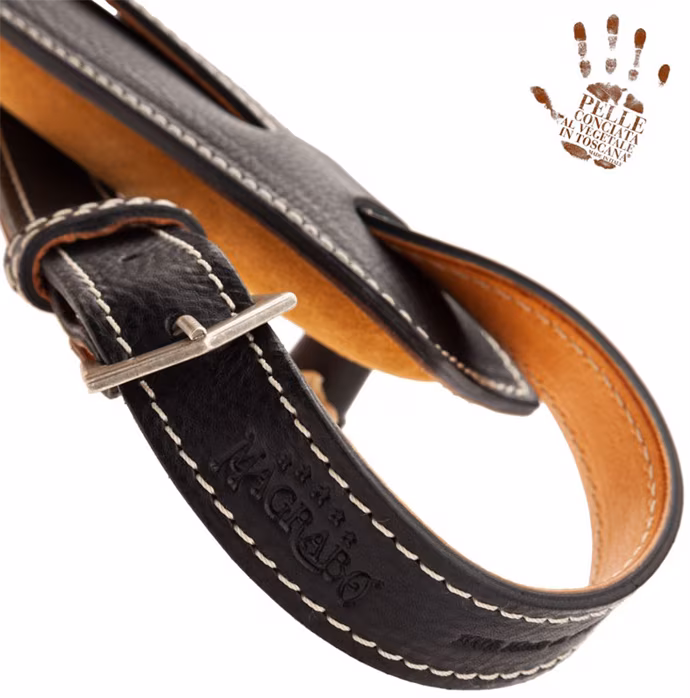 Magrabò Vintage VS Core Buckle Black Memory Foam Shoulder Pad - Kytarový popruh