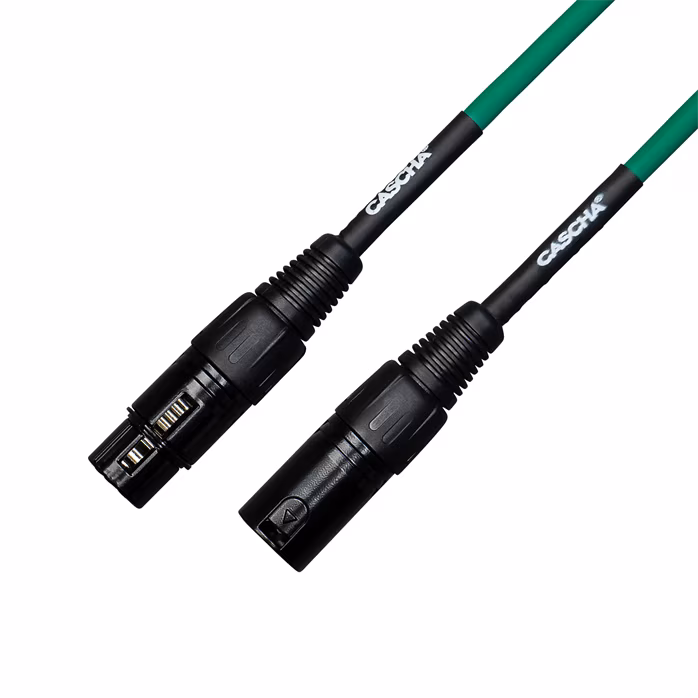 Cascha Standard Line Mic Cable Green 3m - Mikrofonní kabel