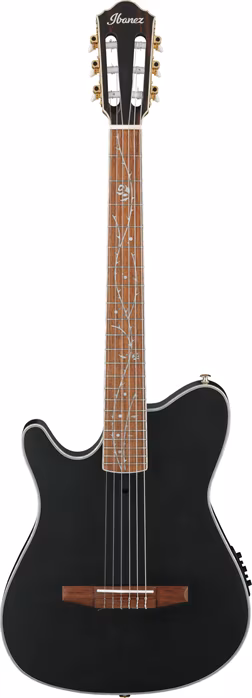 Ibanez TOD10NL Transparent Black - Levoruká elektroakustická klasická kytara