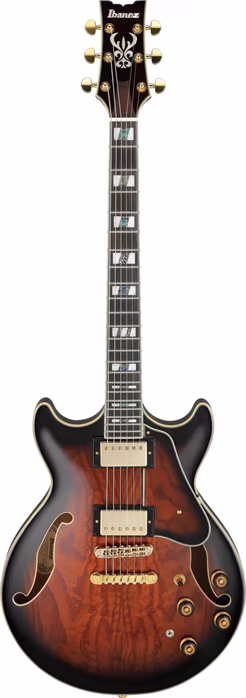 Ibanez AM153QA Dark Brown Sunburst - Semiakustická kytara