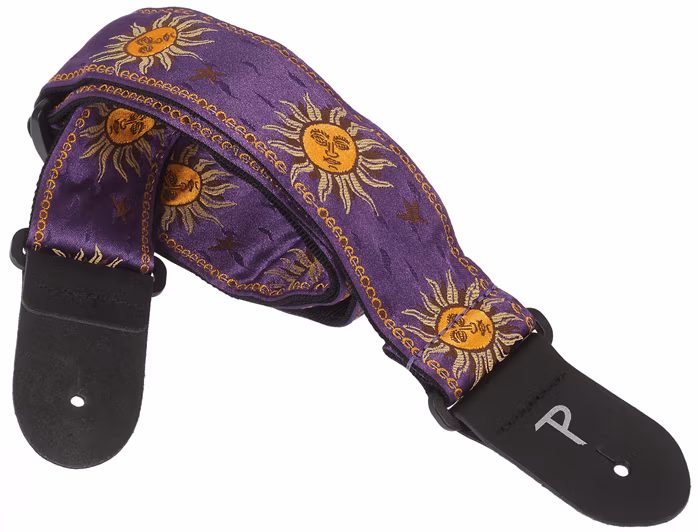 Perri's Leathers 7309 Jacquard Purple Suns - Kytarový popruh