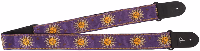 Perri's Leathers 7309 Jacquard Purple Suns - Kytarový popruh