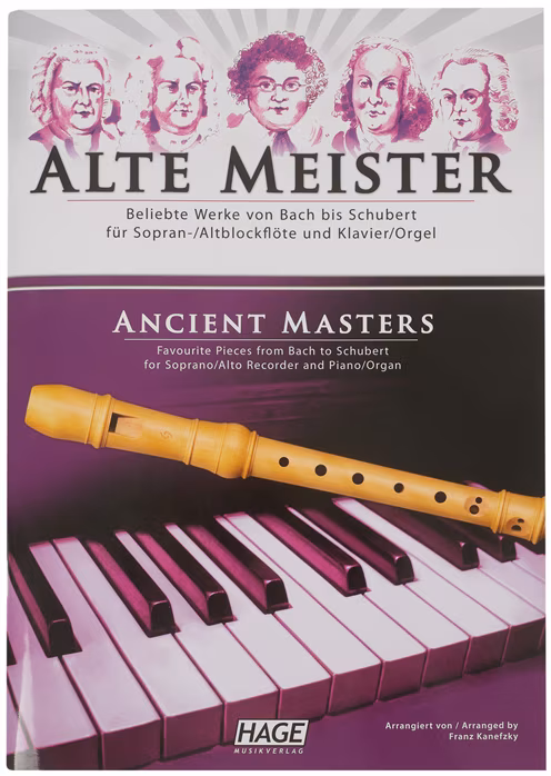 MS Ancient masters for soprano/alto recorder and piano/organ - Noty pro zobcovou flétnu