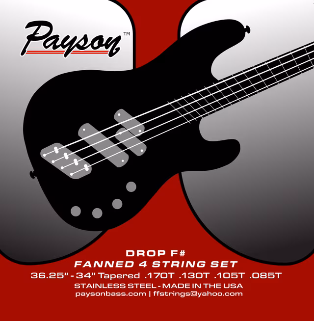 Payson Fanned SS 4 Drop F# - Struny pro baskytaru