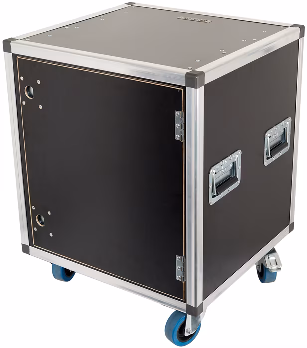 Razzor Cases FUSION 12U sliding door rack 415 odpružený s kolečky - Rack case