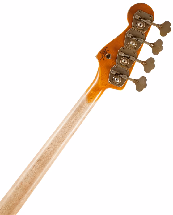Fender Custom Shop 61 Jazz Bass Heavy Relic Shoreline Gold - Elektrická baskytara