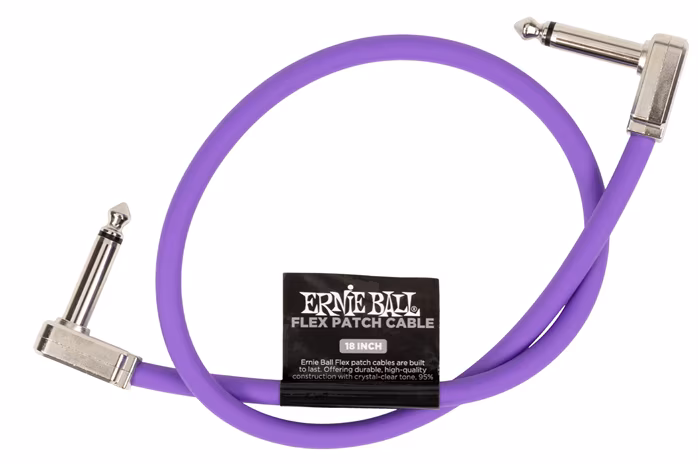 Ernie Ball Flex Patch Cable 18" Purple - Propojovací kabel