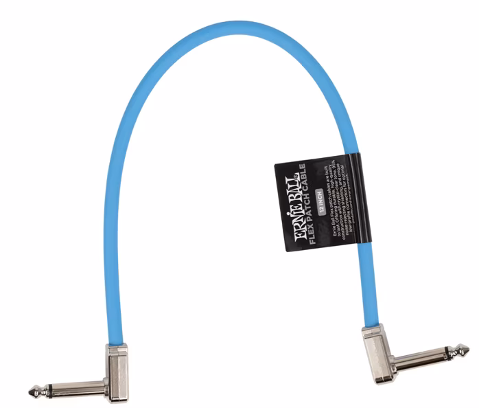 Ernie Ball Flex Patch Cable 12" Blue - Propojovací kabel