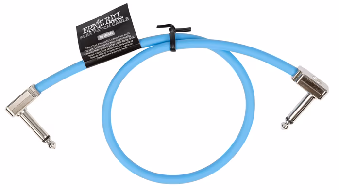 Ernie Ball Flex Patch Cable 18" Blue - Propojovací kabel