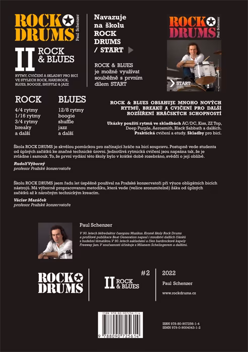 KN Paul Schenzer - ROCK DRUMS II / ROCK & BLUES - Škola hry na bicí