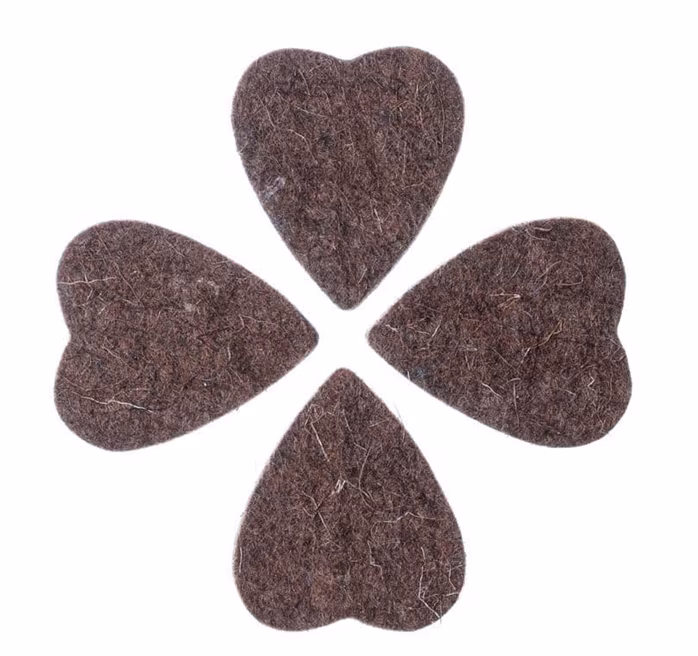 Timber Tones Felt Tones Heart Brown Wool Felt 4-Pack - Trsátka