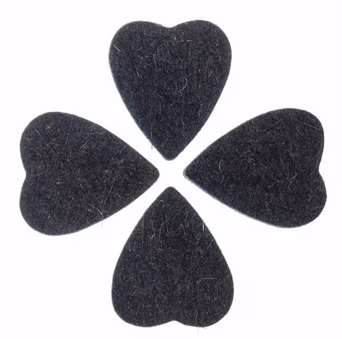 Timber Tones Felt Tones Heart Black Wool Felt 4-Pack - Trsátka
