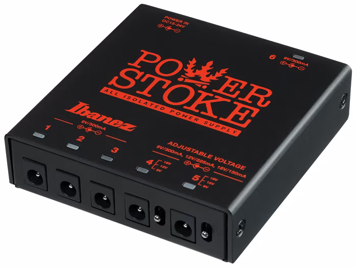 Ibanez Guitar Pedal Power Supply - 6 Isolated Outputs for Guitar Pedals - Multiadaptér