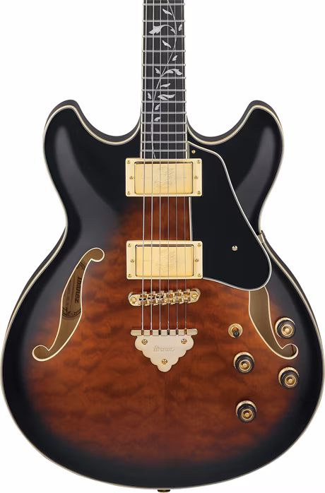 Ibanez AS93QMSP Dark Brown Sunburst - Semiakustická kytara