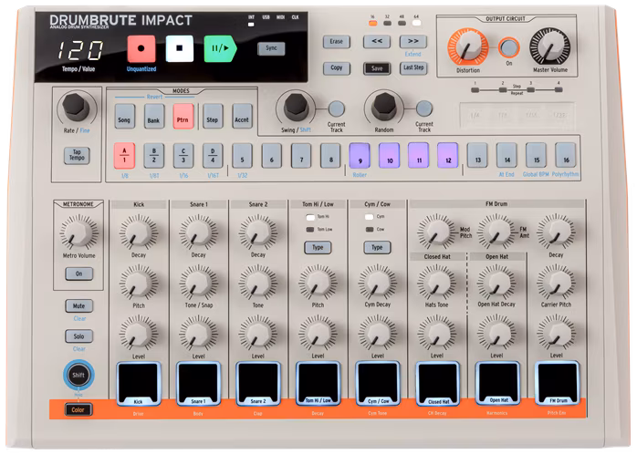 Arturia DrumBrute Impact 1984 (rozbalené) - Analogový groovebox
