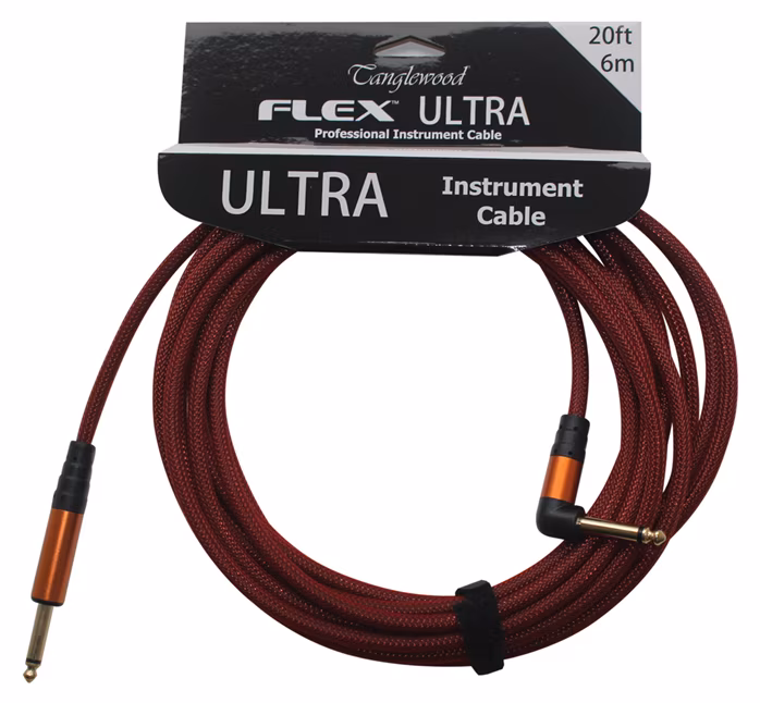 Tanglewood Flex Ultra Cable Merlot 6 m Angled - Nástrojový kabel