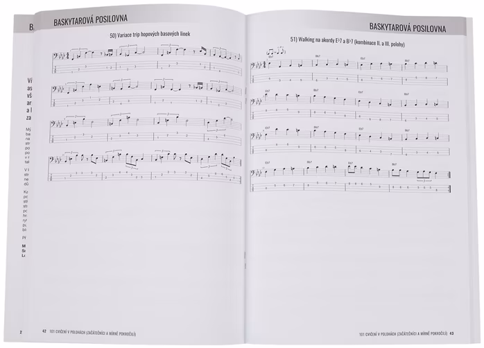 Baskytarová posilovna 101 cvičení v polohách - začátečníci a mírně pokročilí - Škola hry na baskytaru