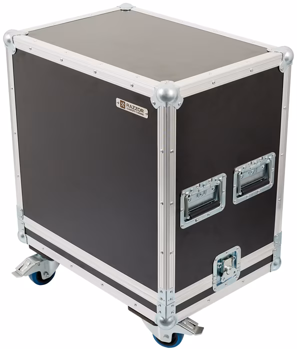 Razzor Cases 2x Imitace odposlechu s čtecím zařízením s integrovaným 27" monitorem včetně flight case - Univerzální transportní case
