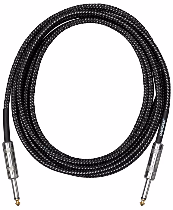 Cascha Standard Line Guitar Cable Straight Black Tweed 9m - Nástrojový kabel